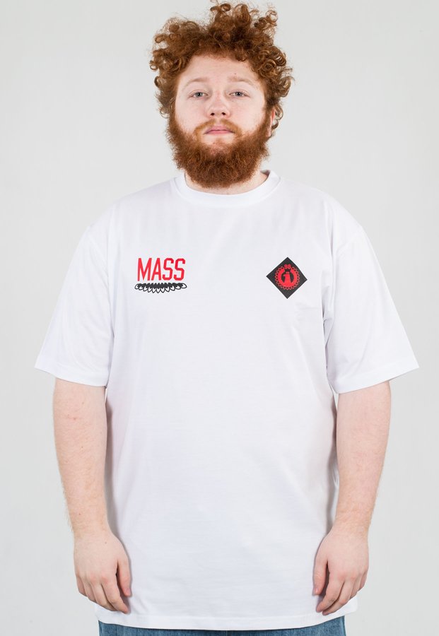 T-shirt Mass Crest biały