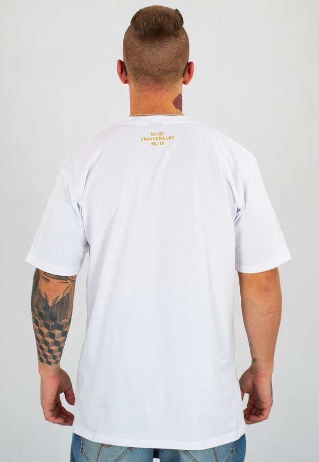 T-shirt Mass Golden Crown biały