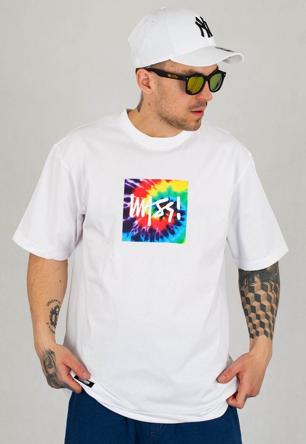 T-shirt Mass Psycho Quad biały