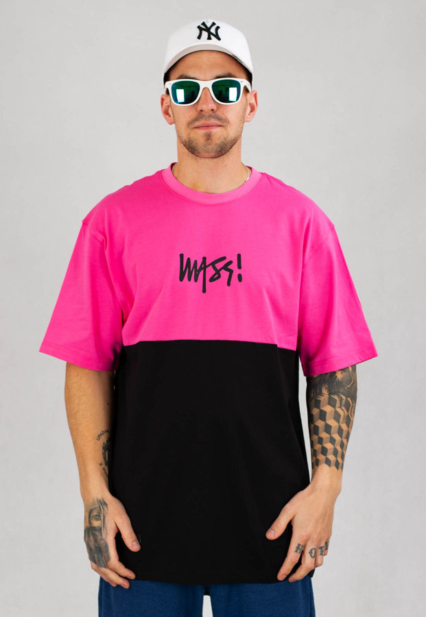 T-shirt Mass Result różowo czarny