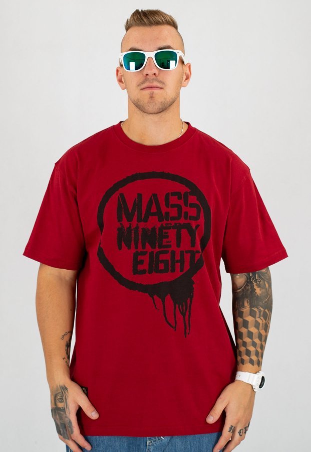 T-shirt Mass Return bordowy