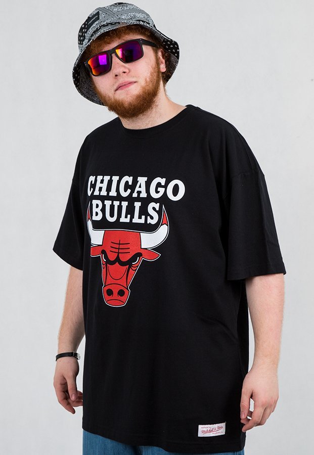 T-shirt Mitchell & Ness NBA Logo Chicago Bulls czarny