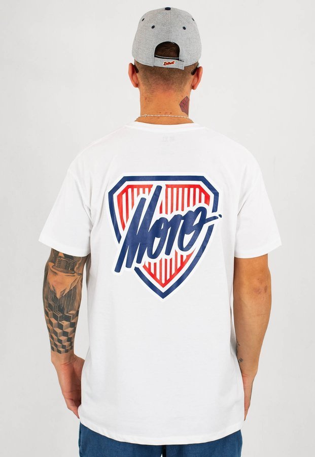 T-shirt Moro Sport Shield Tag Color biały