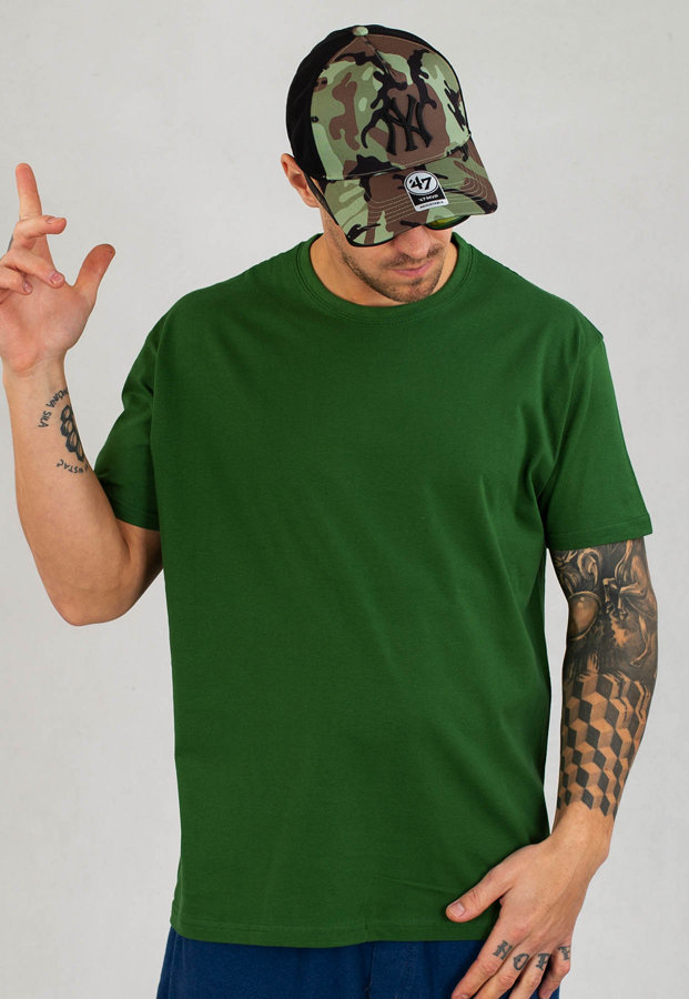 T-shirt Niemaloga 190 One Color ciemno zielony
