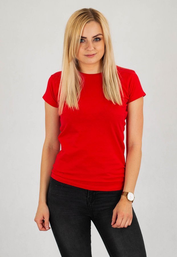 T-shirt Niemaloga One Color czerwony