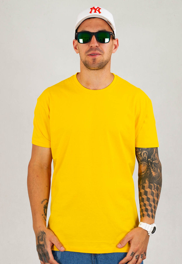 T-shirt Niemaloga Slim 150 Smooth żółty