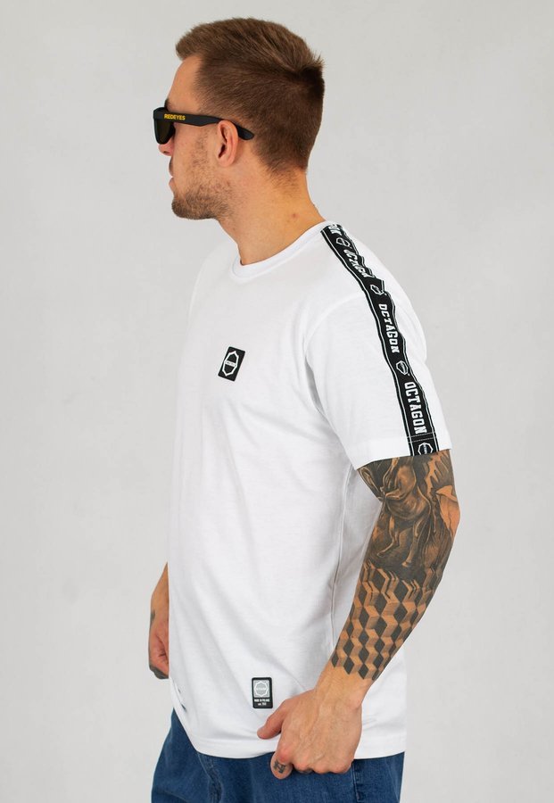 T-shirt Octagon Stripe biały