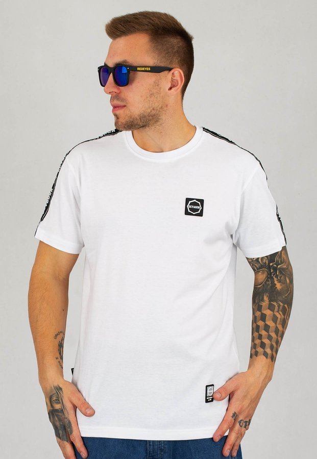 T-shirt Octagon Stripe biały