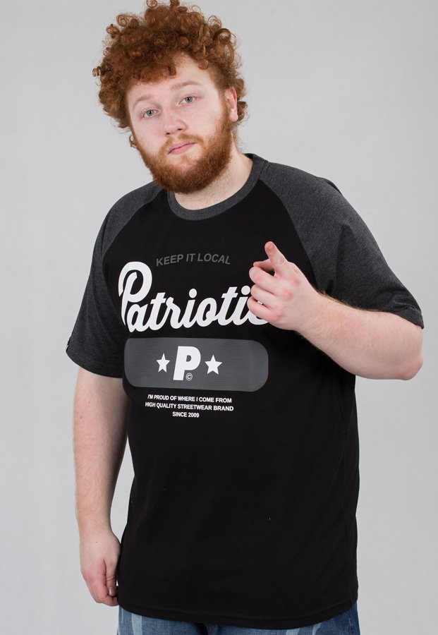 T-shirt Patriotic Base czarno grafitowy