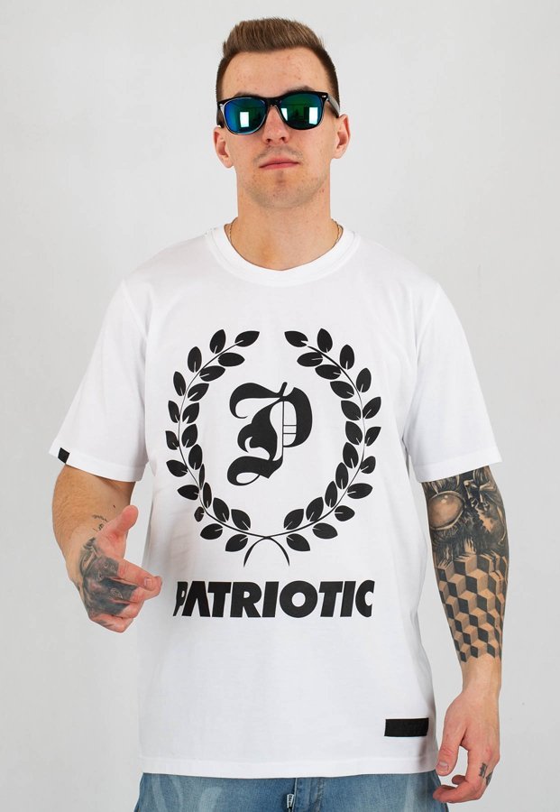 T-shirt Patriotic Big Laur biała