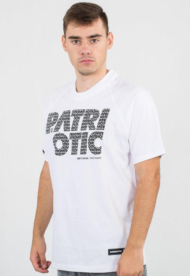 T-shirt Patriotic CLS Fonts biały