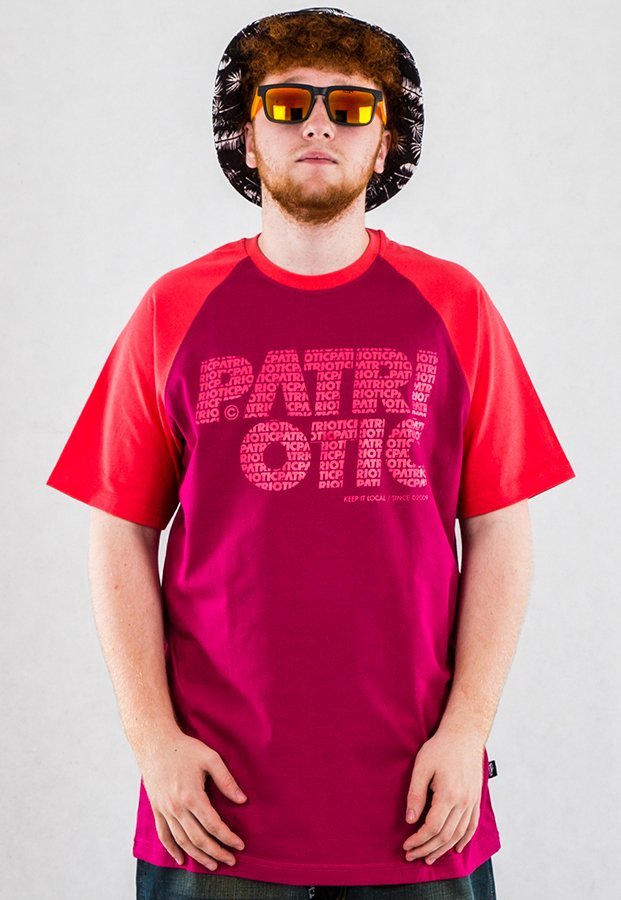 T-shirt Patriotic CLS Fonts malinowo łososiowy