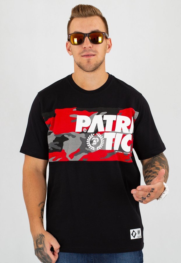 T-shirt Patriotic CLS Laur czerwone camo czarny