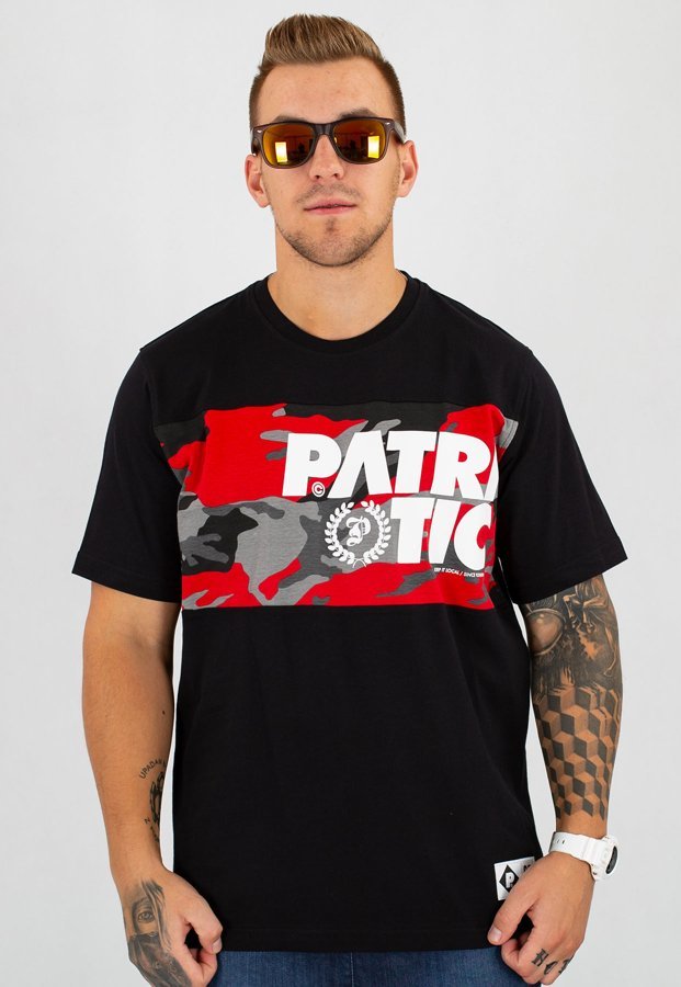 T-shirt Patriotic CLS Laur czerwone camo czarny