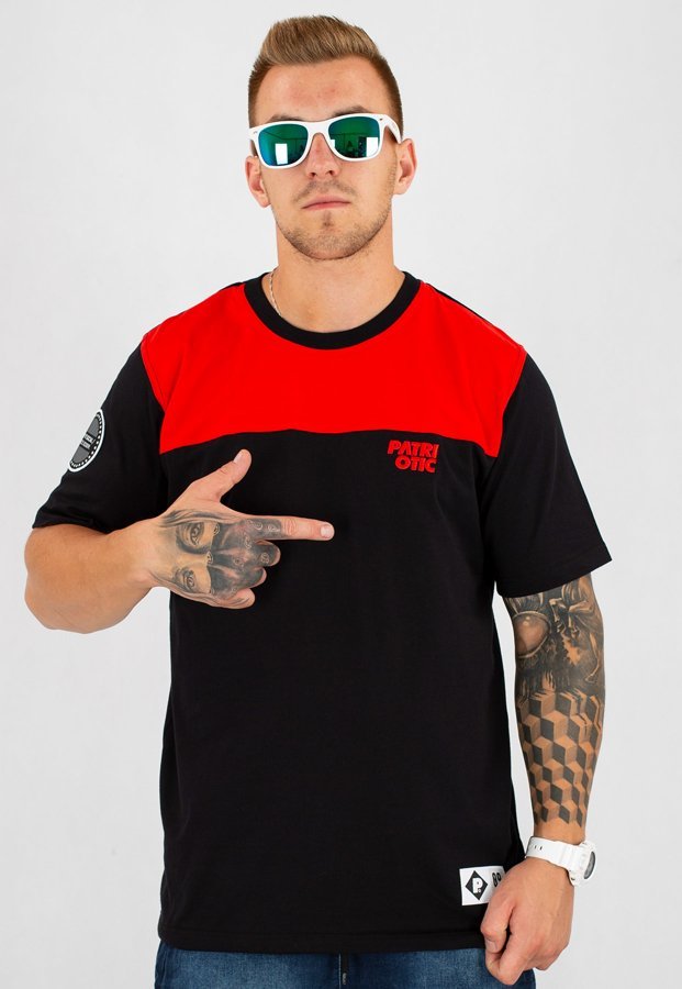 T-shirt Patriotic CLS Shoulder Mini czarno czerwony