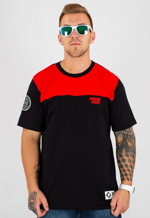 T-shirt Patriotic CLS Shoulder Mini czarno czerwony