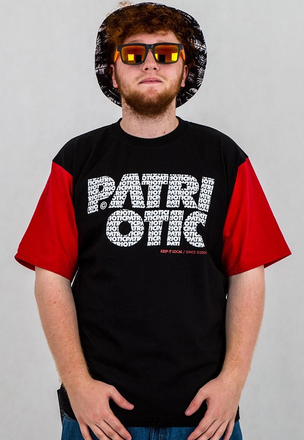 T-shirt Patriotic CLS czarno czerwony
