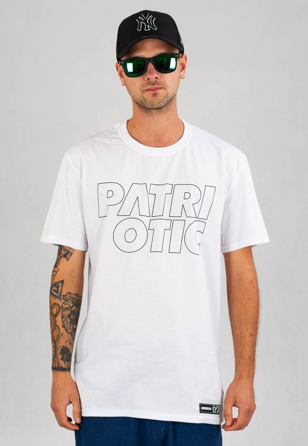 T-shirt Patriotic Cls Contour biały