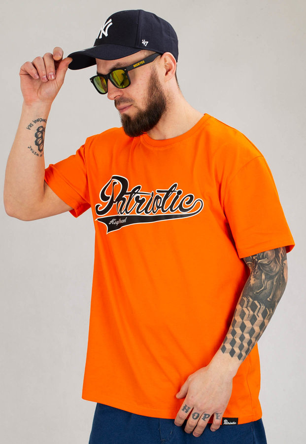 T-shirt Patriotic Collage Tag pomarańczowy