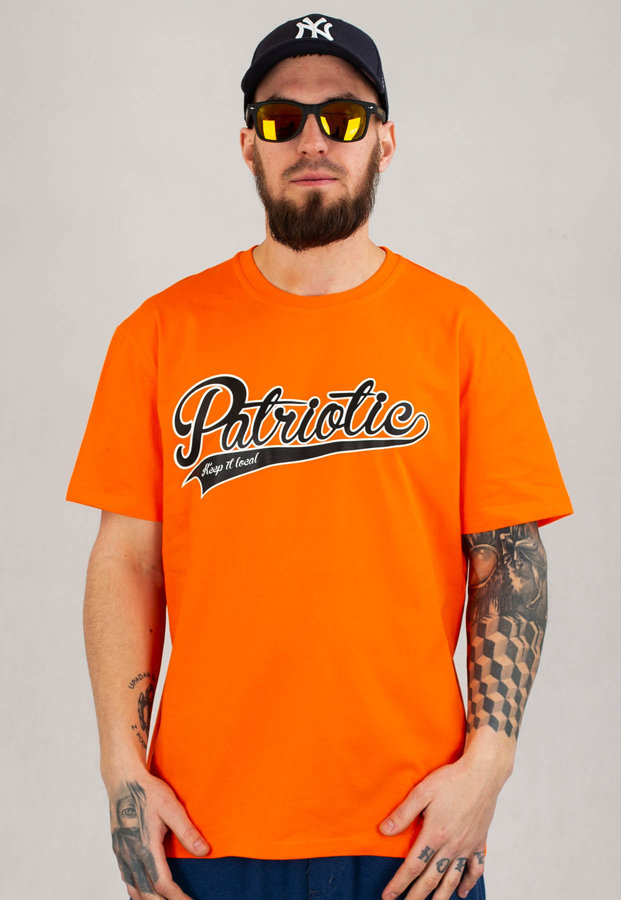 T-shirt Patriotic Collage Tag pomarańczowy