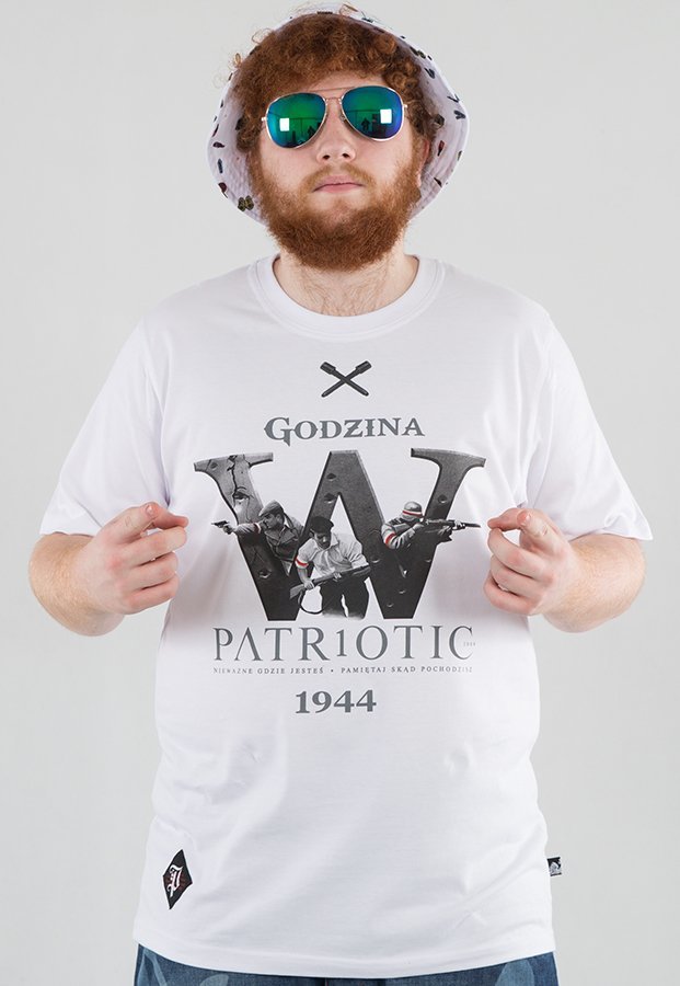 T-shirt Patriotic Godzina W biały