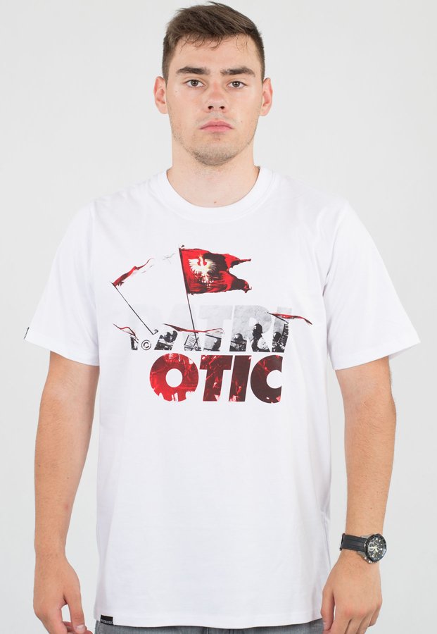 T-shirt Patriotic Husarz biały