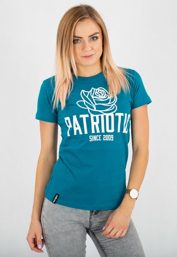 T-shirt Patriotic Pat Rose turkusowy