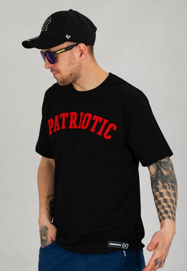 T-shirt Patriotic Patch czarny