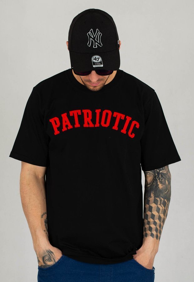 T-shirt Patriotic Patch czarny