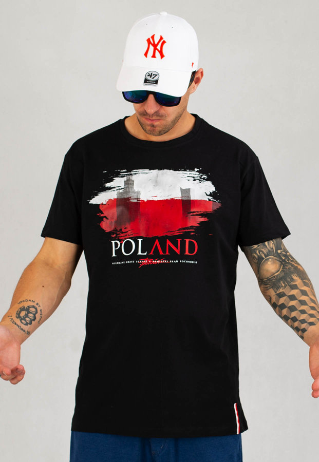 T-shirt Patriotic Poland Flag czarny