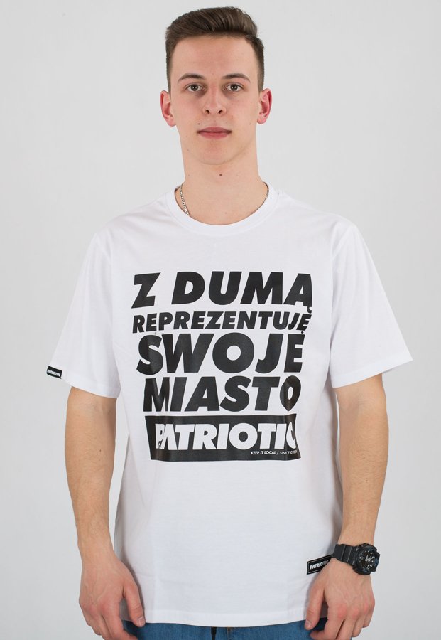 T-shirt Patriotic Reprezentuję biały