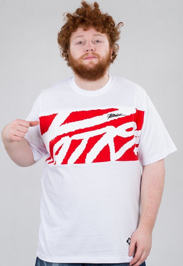 T-shirt Patriotic Tag Box biały