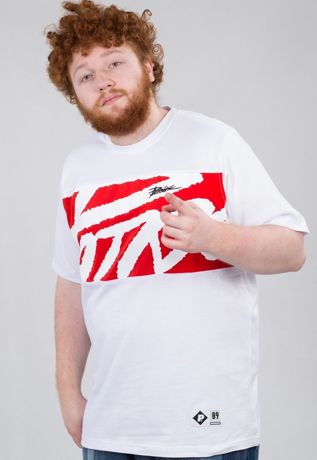 T-shirt Patriotic Tag Box biały