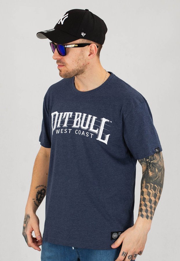 T-shirt Pit Bull Basic Fast granatowy melanż