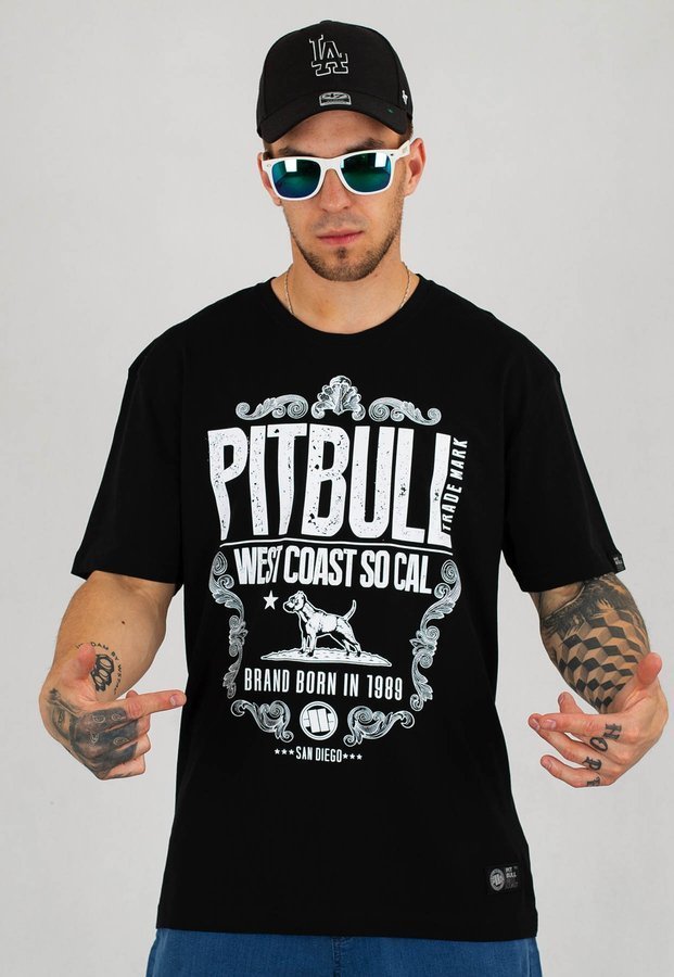 T-shirt Pit Bull California Republic czarny