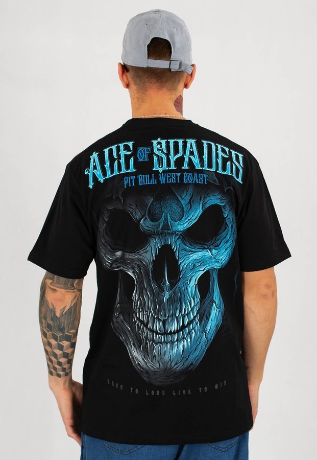 T-shirt Pit Bull Skull czarny