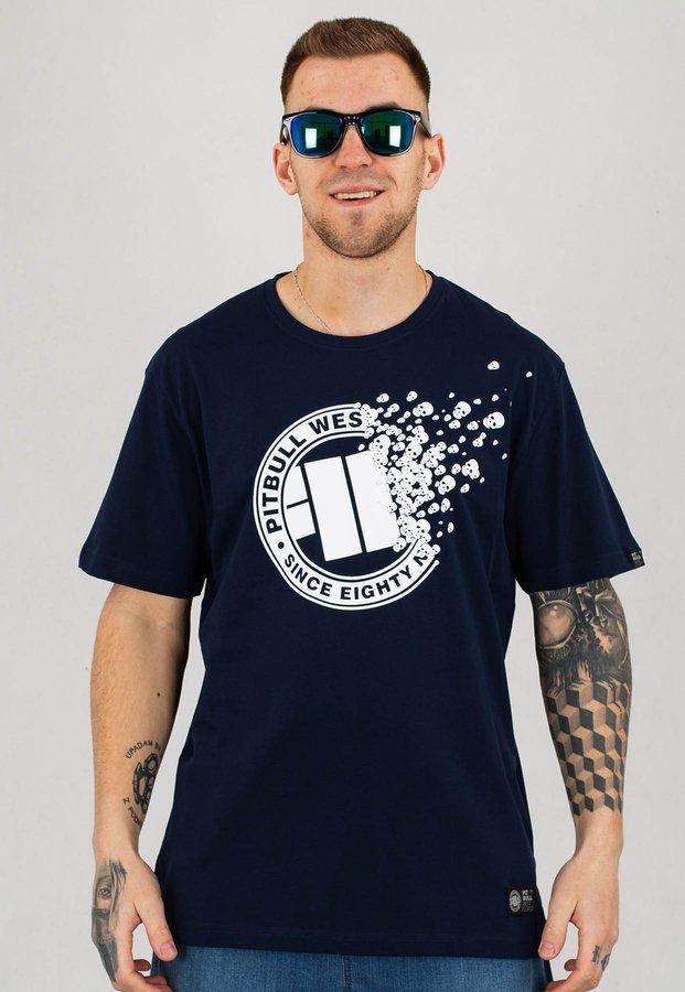 T-shirt Pit Bull Skuller granatowy