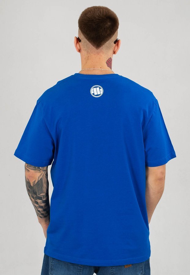 T-shirt Pit Bull Skuller niebieski