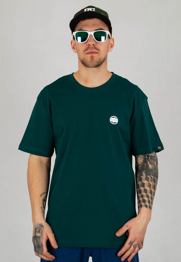 T-shirt Pit Bull Small Logo 21 ciemno zielony