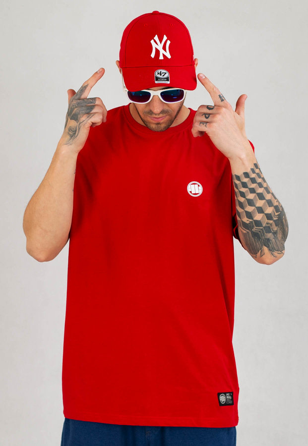 T-shirt Pit Bull Small Logo Basic czerwony