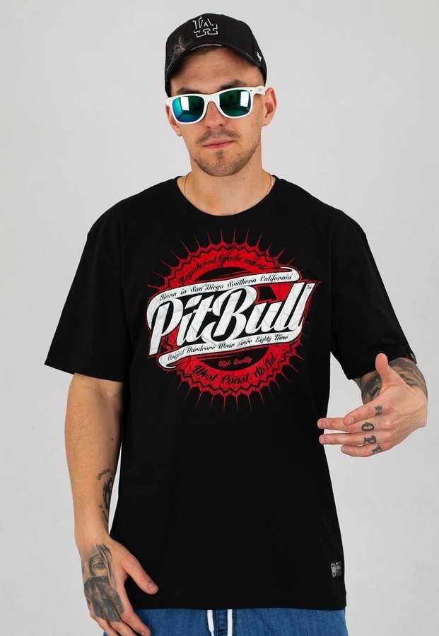 T-shirt Pit Bull Stamp 16 czarny