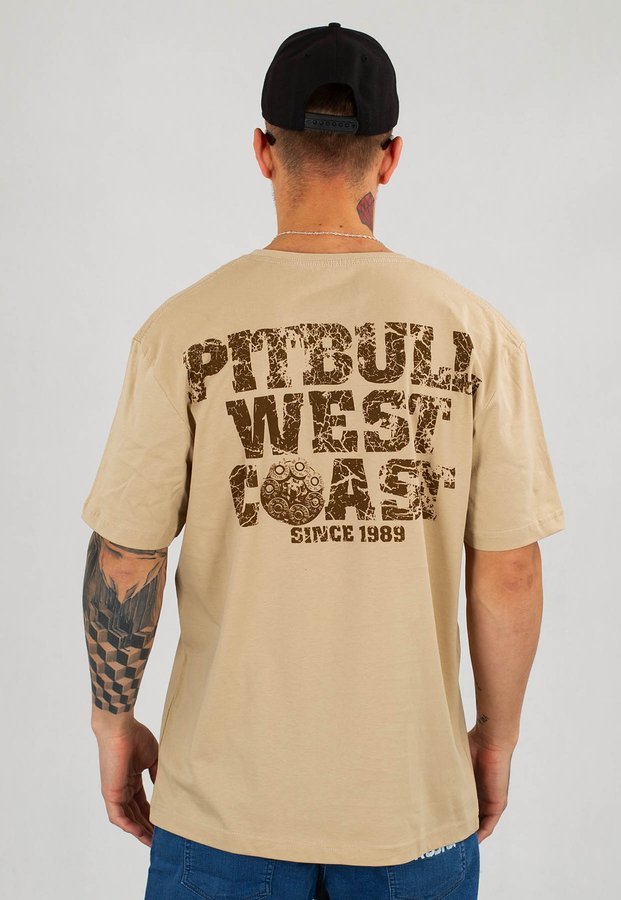 T-shirt Pit Bull Tray Eight piaskowy