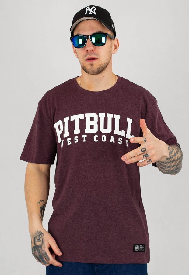 T-shirt Pit Bull Wilson bordowy melanż
