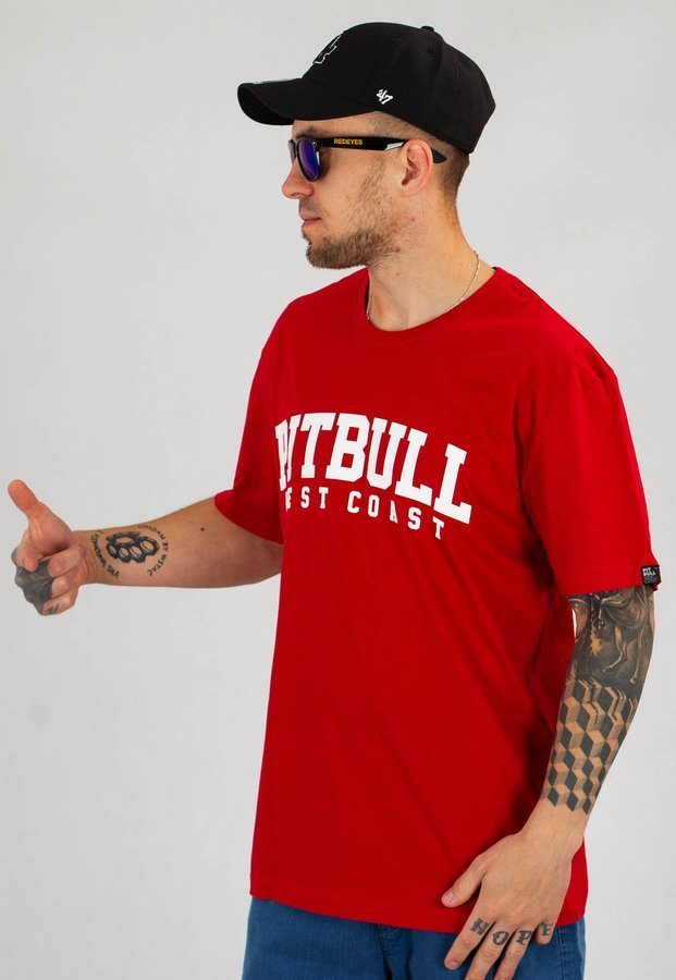 T-shirt Pit Bull Wilson czerwony