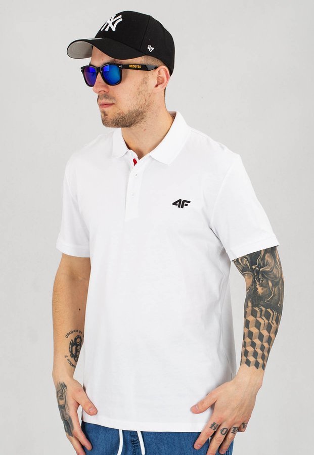 T-shirt Polo 4F TSM007 biały
