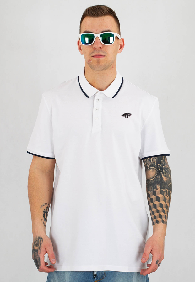 T-shirt Polo 4F TSM024 biały