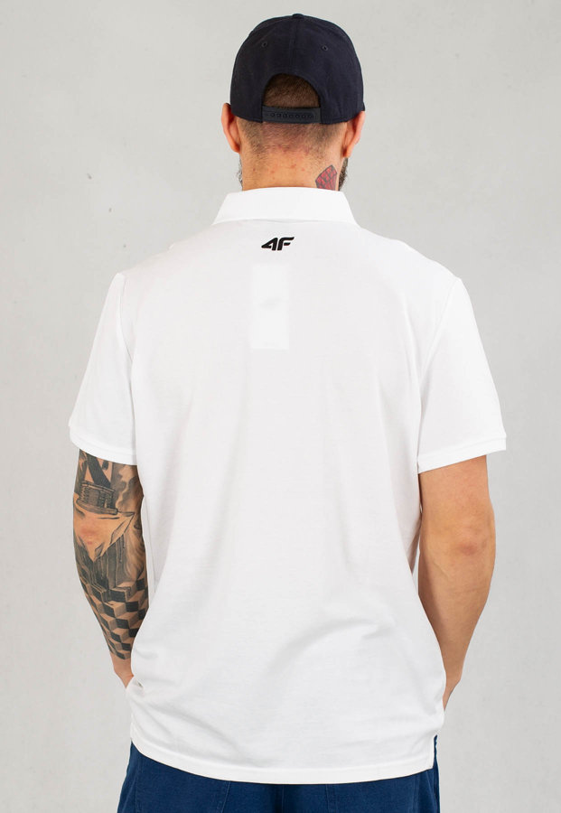T-shirt Polo 4F TSM356 biały