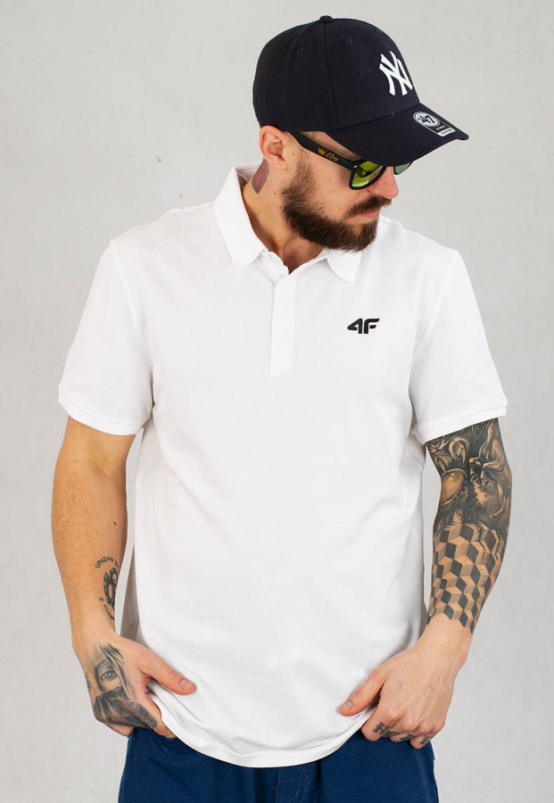 T-shirt Polo 4F TSM356 biały