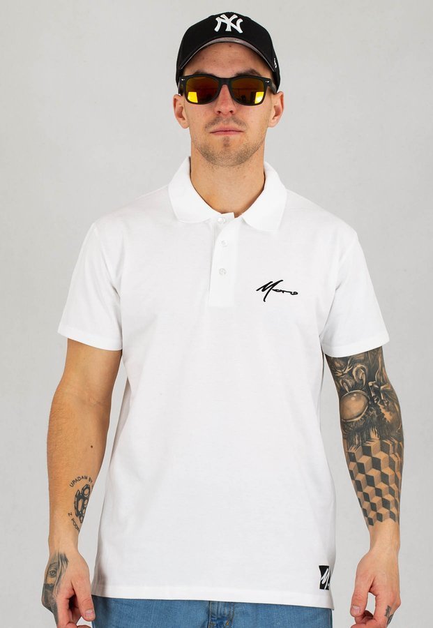 T-shirt Polo Moro Sport Mini Paris biały