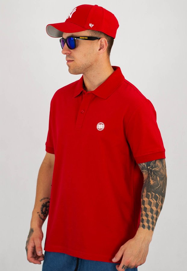 T-shirt Polo Pit Bull Circle Logo czerwony
